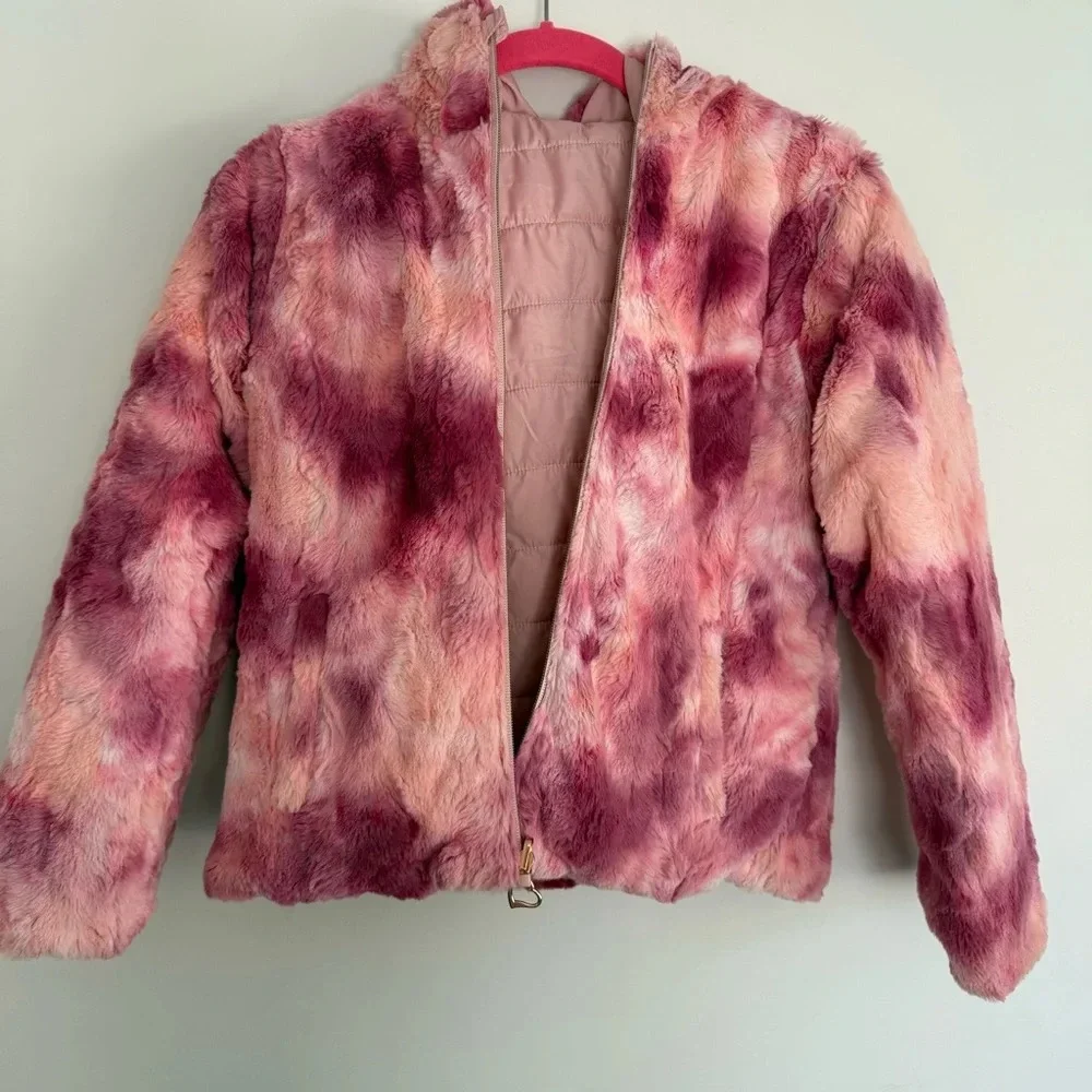 Pacific Trail girls Quilted reversible jacket in pink New With Tags size:S (7/8)